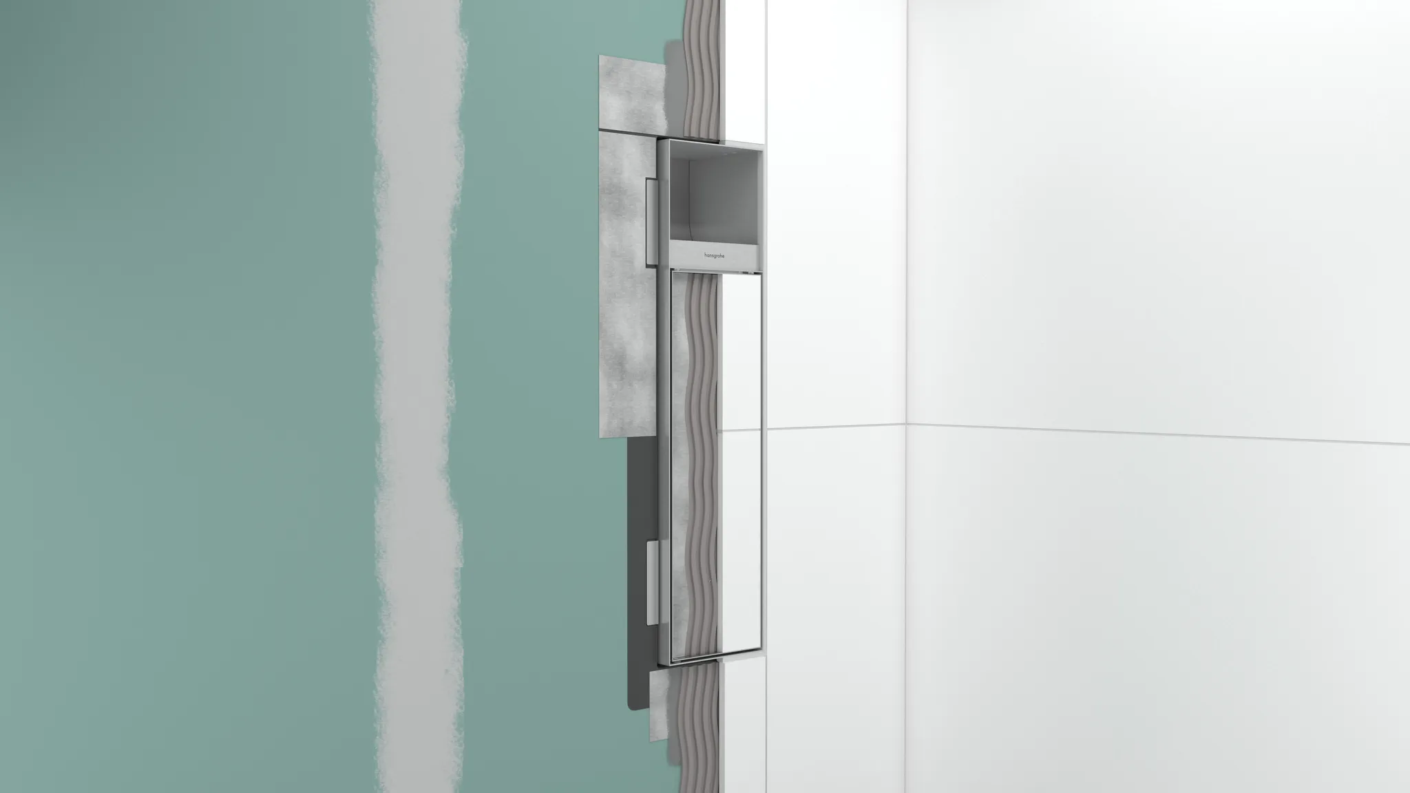 XtraStoris Rock Einbau Toilettenbürstenhalter mit Papierhalter und befliesbarer Tür Mattschwarz XtraStoris Rock Einbau Toilettenbürstenhalter mit Papierhalter und befliesbarer Tür Mattschwarz