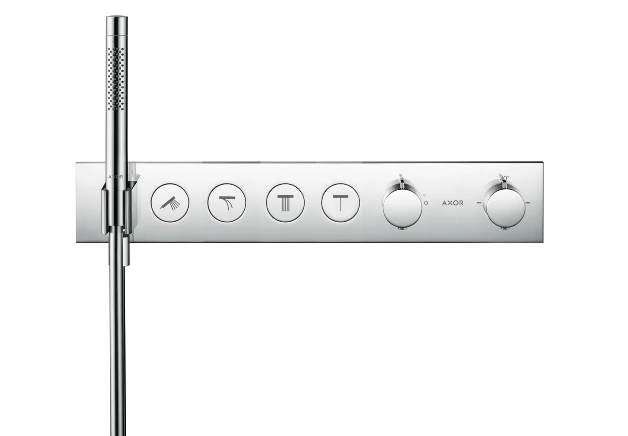 Hansgrohe AXOR ShowerSolutions Thermostatmodul Select 600/90 Unterputz, Chrom, 4 Verbraucher, max. Durchfluss 38 l/min, einstellbare Temperaturbegrenzung Hansgrohe AXOR ShowerSolutions Thermostatmodul Select 600/90 Unterputz, Chrom, 4 Verbraucher, max. Durchfluss 38 l/min, einstellbare Temperaturbegrenzung