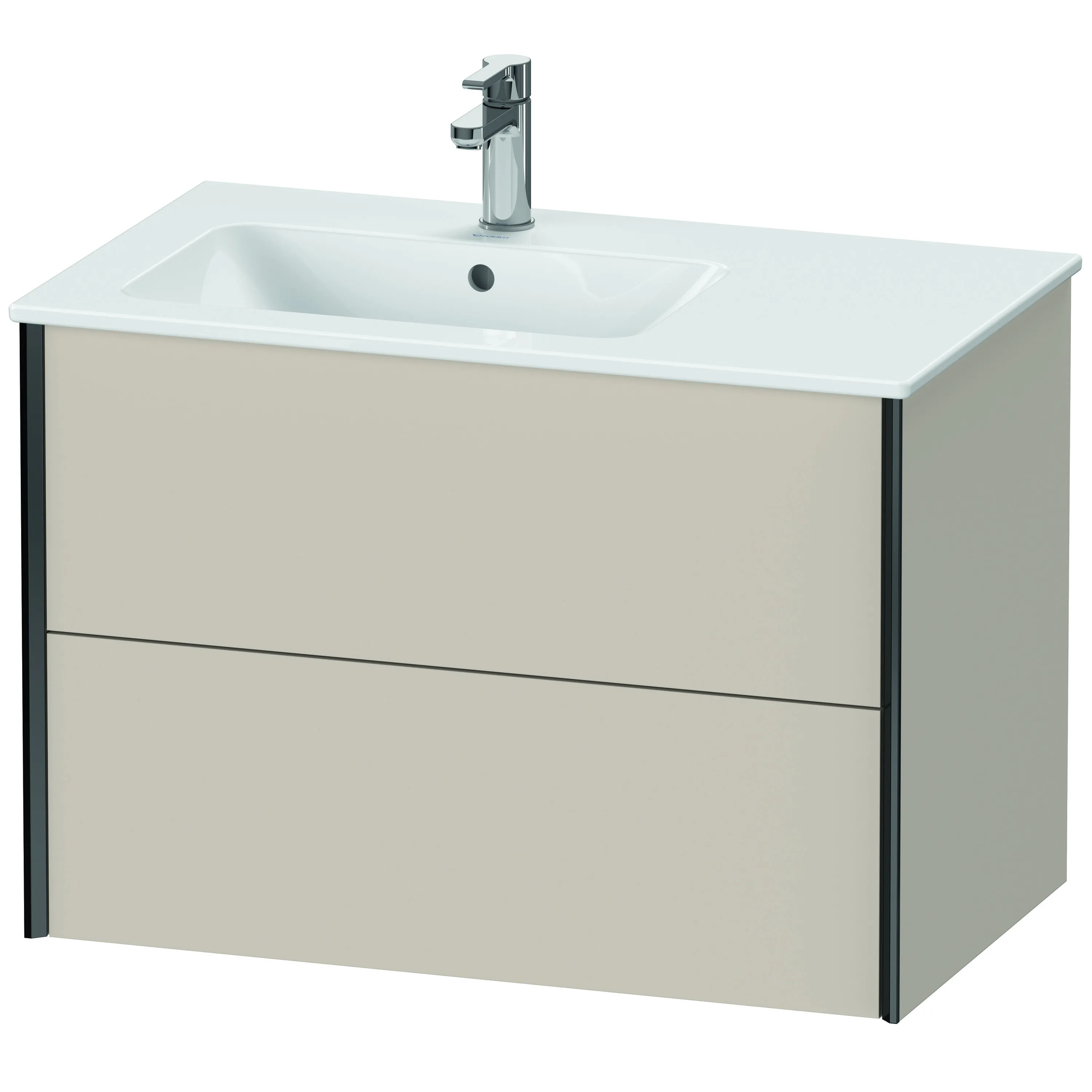 Duravit Waschtischunterschrank wandhängend „XViu“ 81 × 56 × 48 cm in Taupe Matt