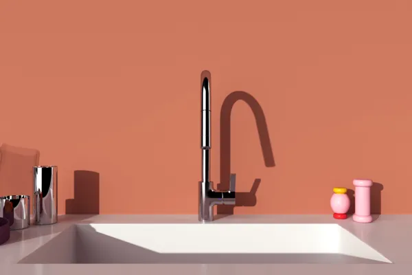 Küchenarmatur Gusto Ausladung 241mm 2-Funktions-Brause Brushed Gold