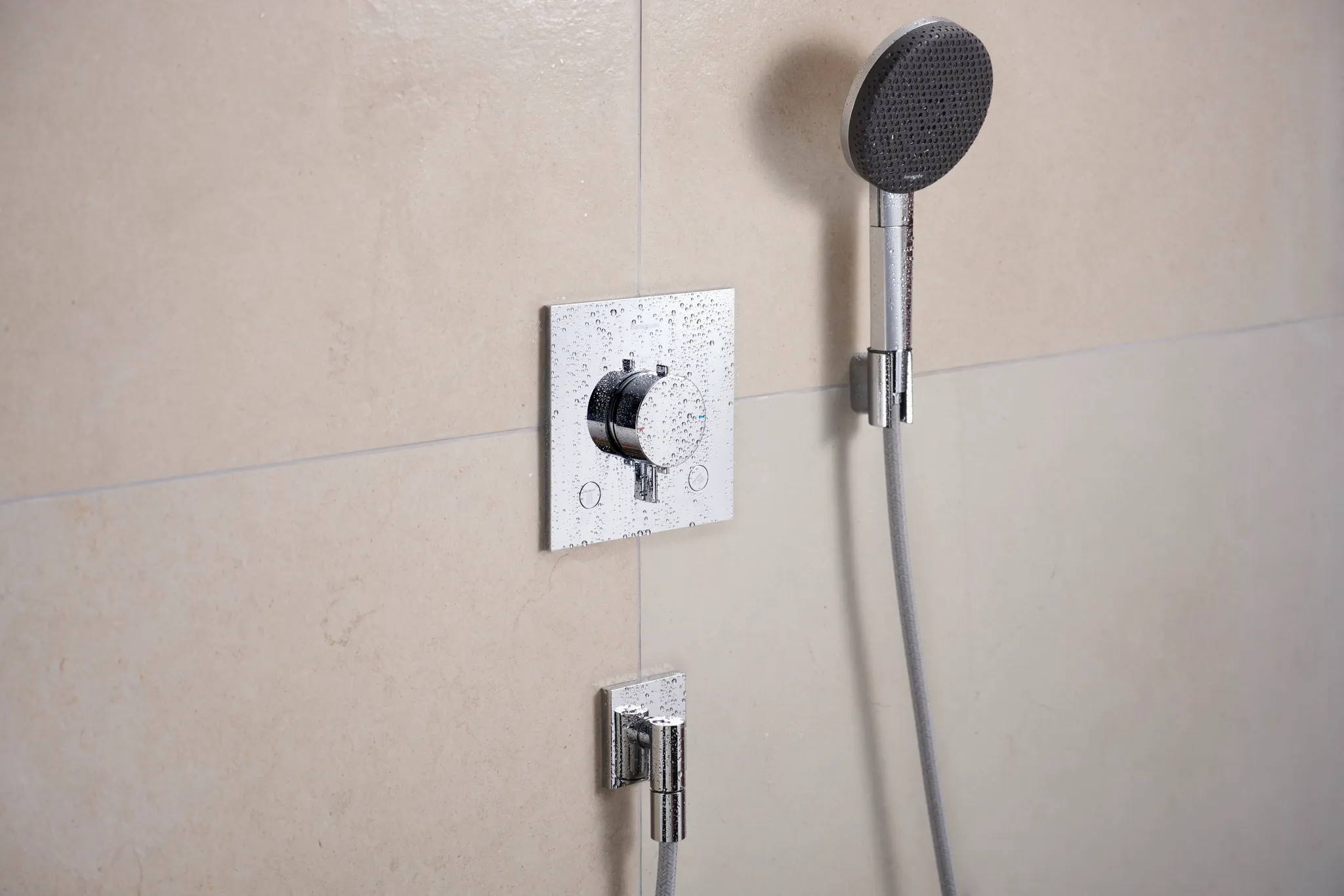 Hansgrohe Unterputz-Armatur „Ecostat Comfort E“ Ausladung 0 mm in Chrom