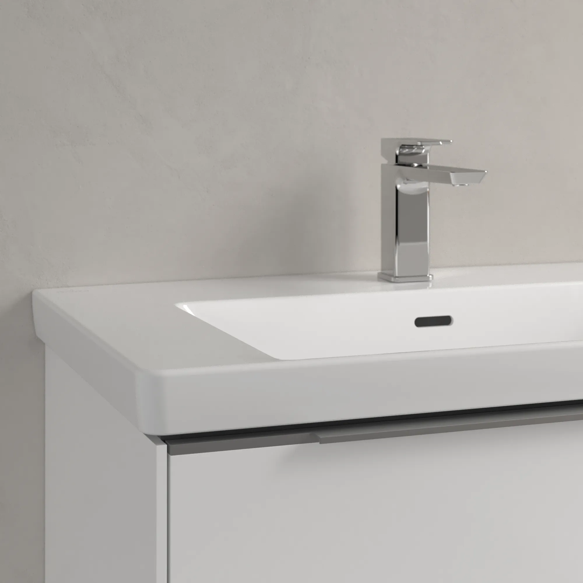 Villeroy & Boch Wandwaschtisch aus TitanCeram „Subway 3.0“ 800 × 470 × 165 mm, ohne Hahnlochbohrung, Hahnlochposition mittig in Weiß Alpin Villeroy & Boch Wandwaschtisch aus TitanCeram „Subway 3.0“ 800 × 470 × 165 mm, ohne Hahnlochbohrung, Hahnlochposition mittig in Weiß Alpin