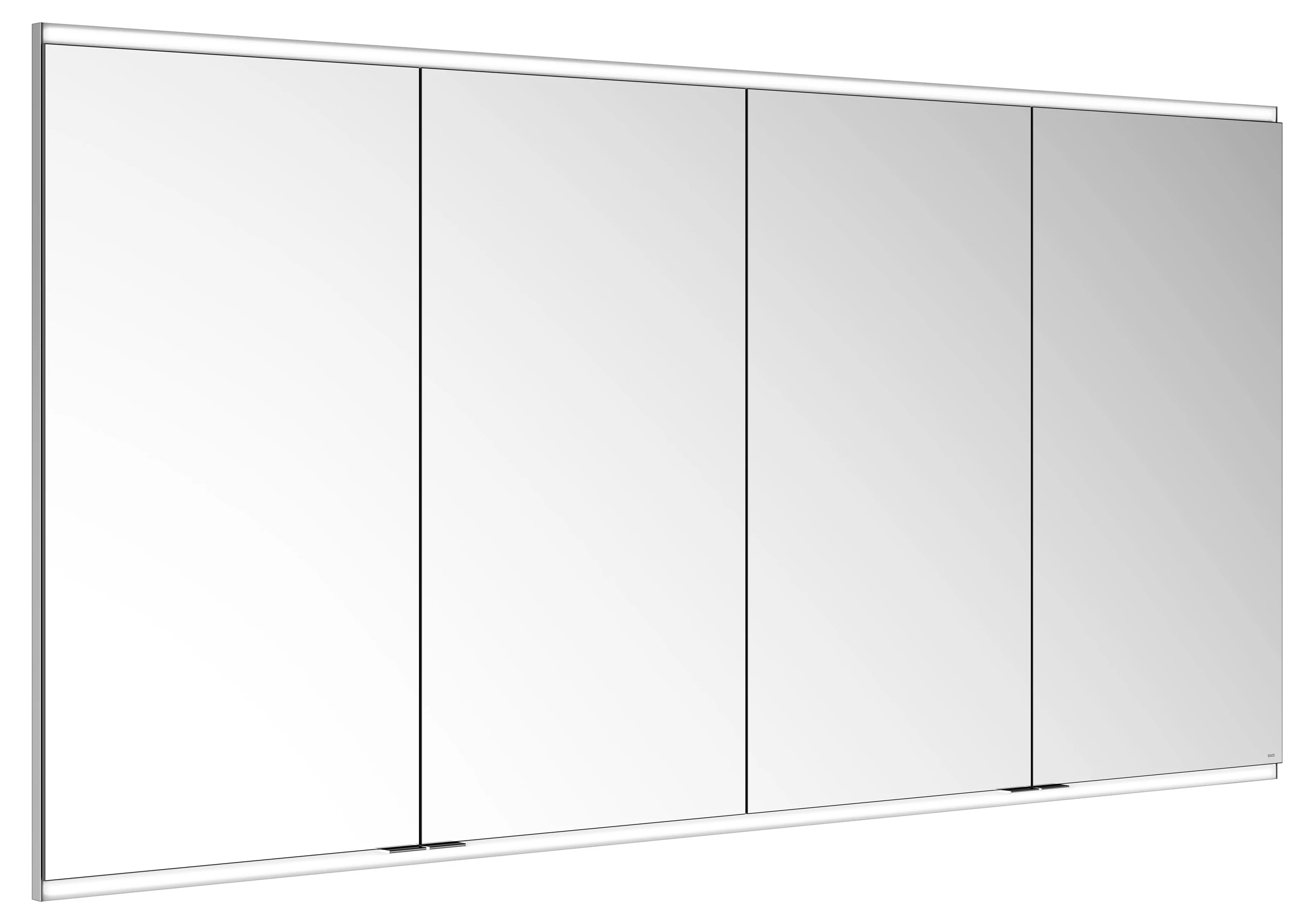 KEUCO Wandeinbau Spiegelschrank 4-türig „Royal Modular 2.0“ in Silber (eloxiert), Unterputz, mit Beleuchtung, mit Steckdosen 1900 × 900 × 120 mm KEUCO Wandeinbau Spiegelschrank 4-türig „Royal Modular 2.0“ in Silber (eloxiert), Unterputz, mit Beleuchtung, mit Steckdosen 1900 × 900 × 120 mm