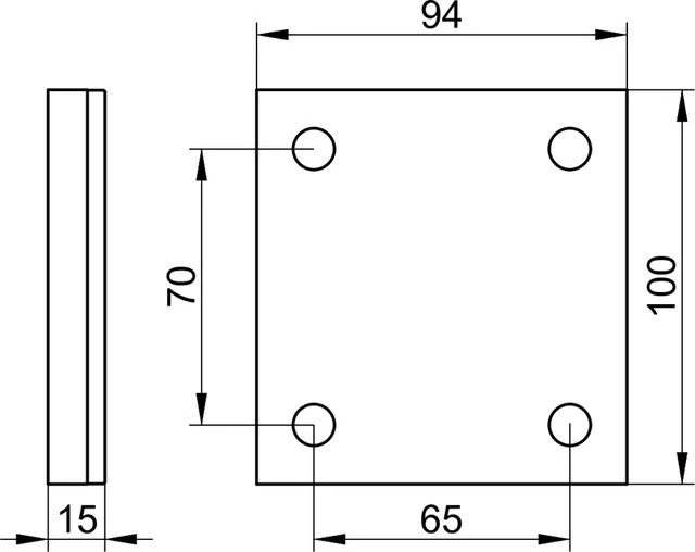 KEUCO Wandplatte „Plan Care“ 94 × 100 mm in Silber (eloxiert) KEUCO Wandplatte „Plan Care“ 94 × 100 mm in Silber (eloxiert)