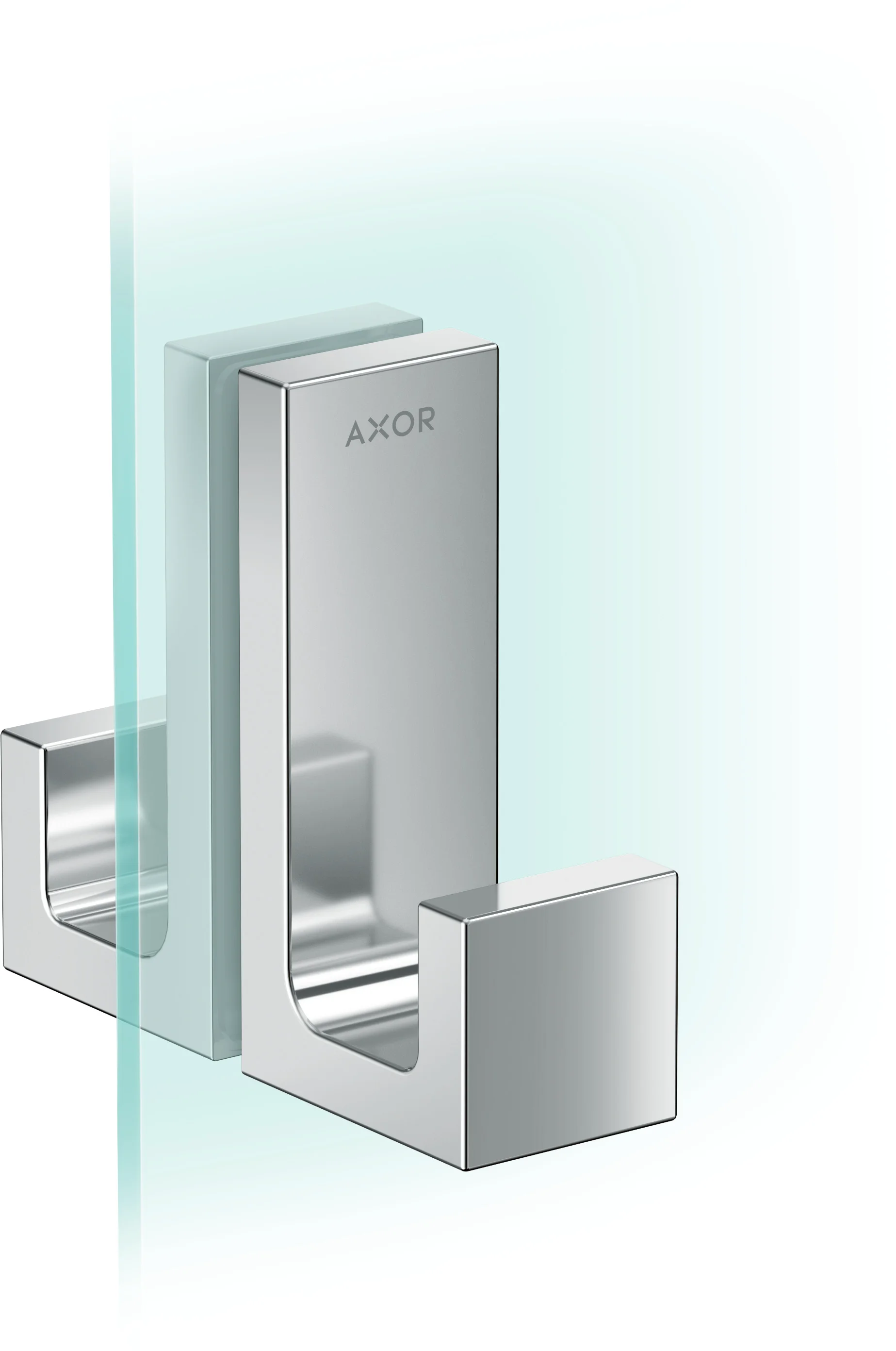 Hansgrohe AXOR Universal Rectangular Duschtürgriff Chrom, Metall, verdeckte Befestigung, Bohrloch Ø 6 mm, Glasdicke 6–12 mm Hansgrohe AXOR Universal Rectangular Duschtürgriff Chrom, Metall, verdeckte Befestigung, Bohrloch Ø 6 mm, Glasdicke 6–12 mm