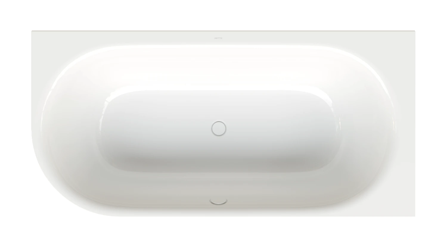 Bette oval Badewanne „BetteLux Oval V Silhouette“ 195 × 95 cm in Weiß