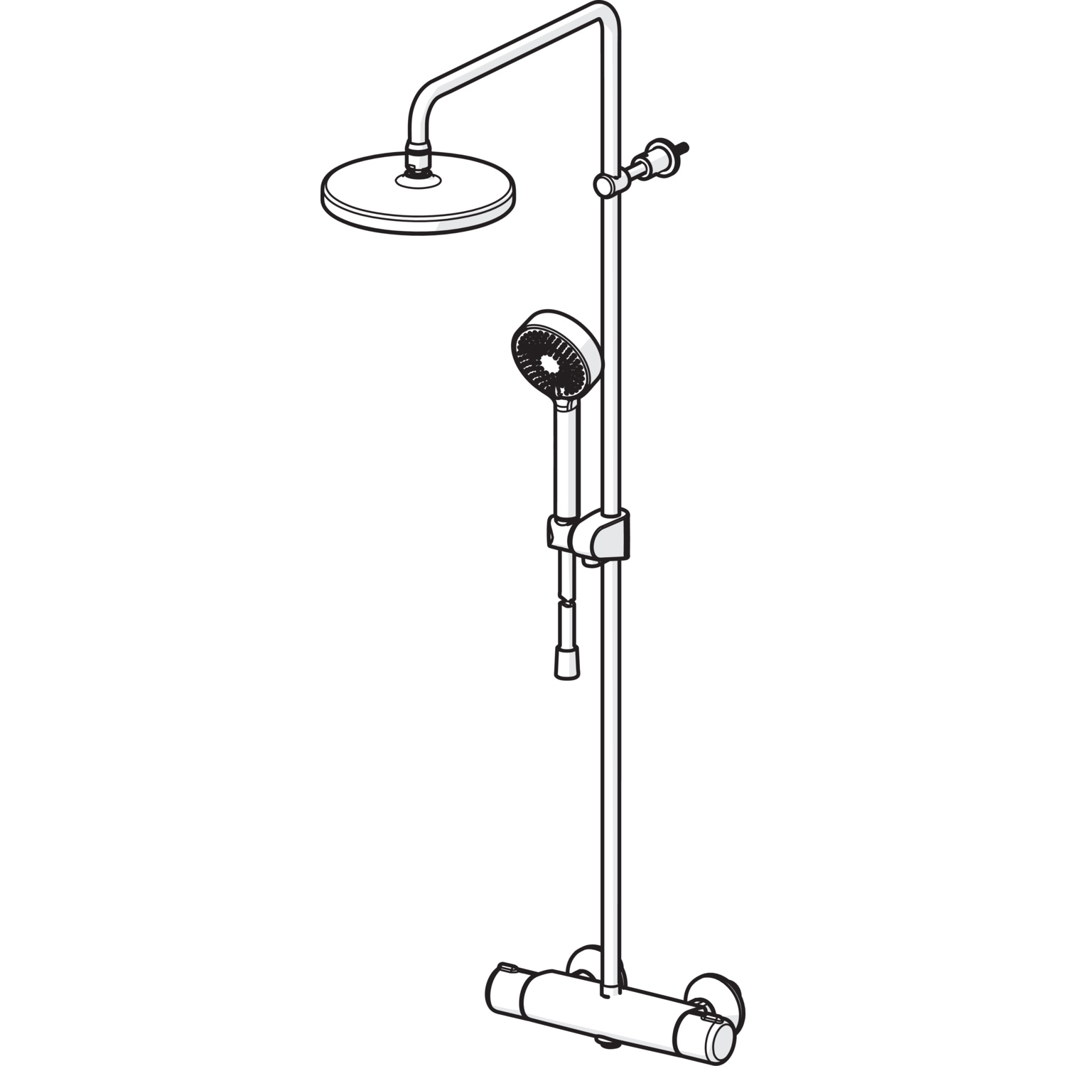 HA Regenbrause-Duscharmatur HANSAMICRA 4435 3-strahlig Ausladung 445-470 mm Chrom