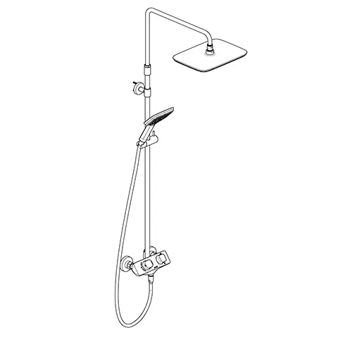 Kludi COCKPIT Explorer Thermostat Dual Shower System chrom Kludi COCKPIT Explorer Thermostat Dual Shower System chrom
