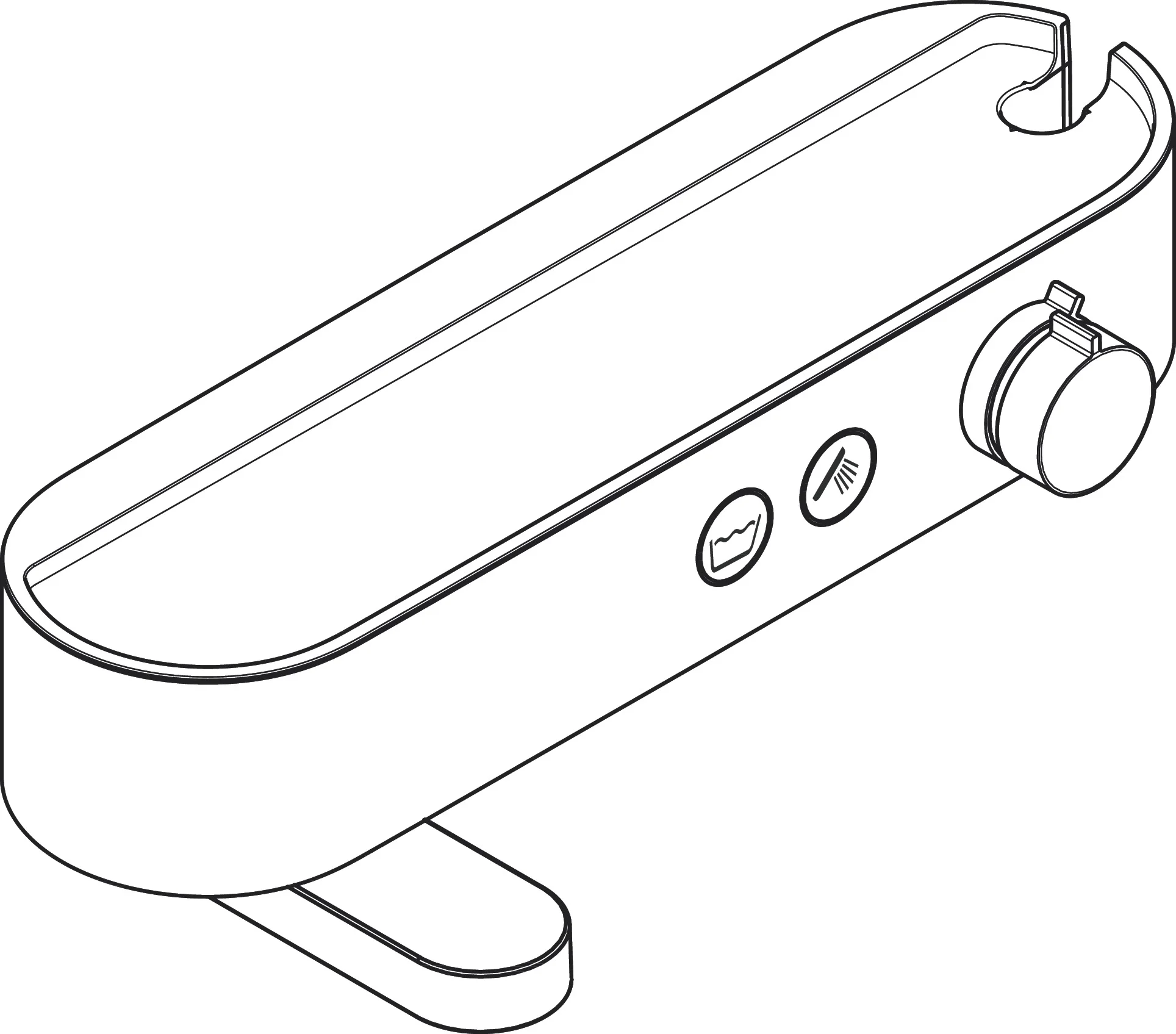Hansgrohe ShowerTablet Select Wannenthermostat 400 Aufputz, Brushed Bronze, schwenkbarer Wannenauslauf, 2 Verbraucher, gleichzeitige Nutzung, Temperatur- und Volumensteuerung, max. Durchflussmenge 20,9 l/min bei 3 bar, Anschluss DN15