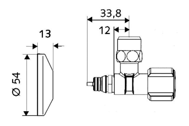 Eckventil mit Regulierfunktion QUICK COMFORT, Stecktechnik QUICK, COMFORT-Griff, Schubrosette Ø 54 mm, Stecktechnik QUICK DN 15, Ø 10 mm (DN 10 G 3/8 AG), chrom Eckventil mit Regulierfunktion QUICK COMFORT, Stecktechnik QUICK, COMFORT-Griff, Schubrosette Ø 54 mm, Stecktechnik QUICK DN 15, Ø 10 mm (DN 10 G 3/8 AG), chrom