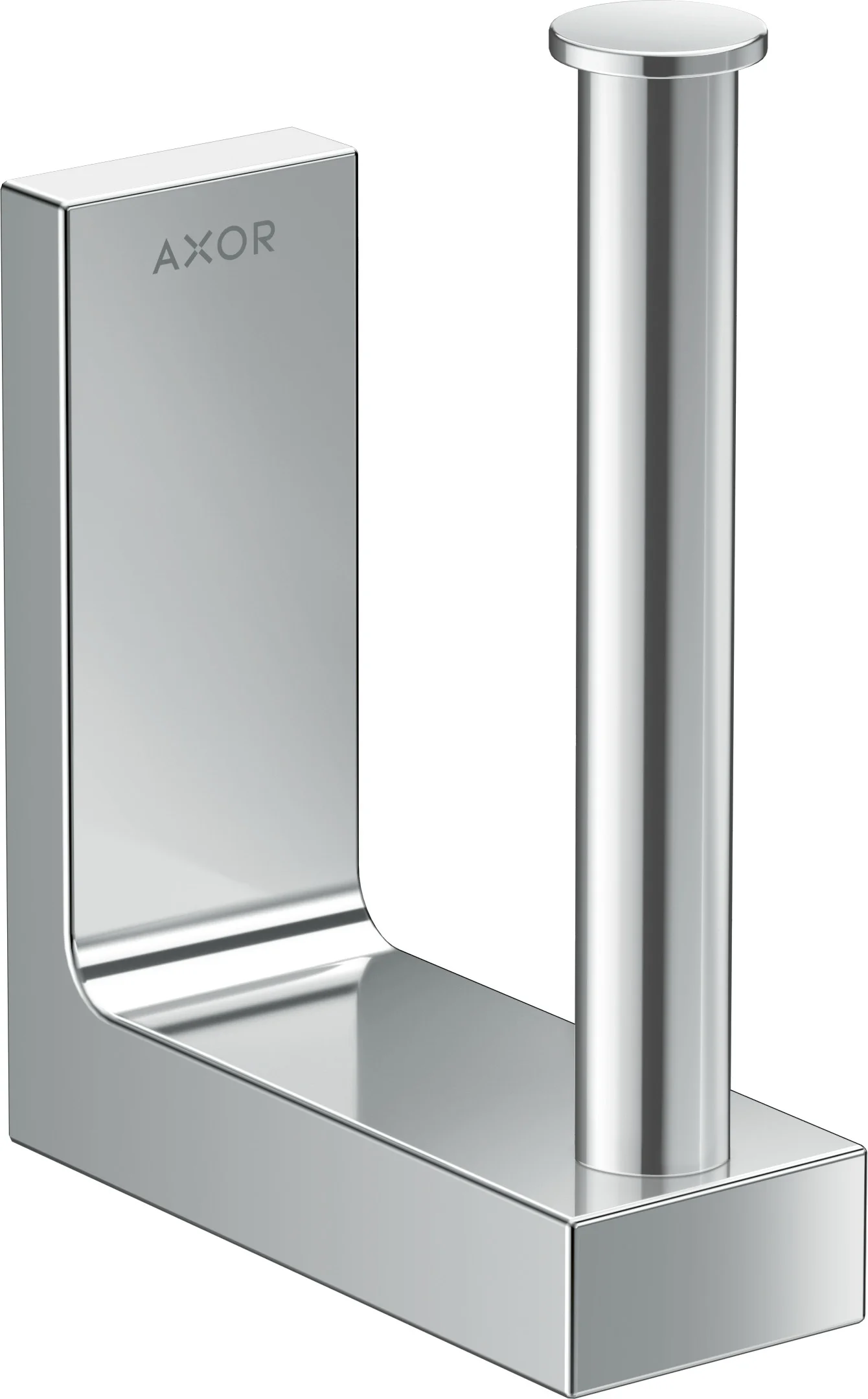 Hansgrohe AXOR Universal Rectangular Toilettenpapierhalter Reserve, Chrom, Wandmontage mit verdeckter Befestigung, Bohrabstand 35 mm, Bohrloch-Durchmesser 6 mm