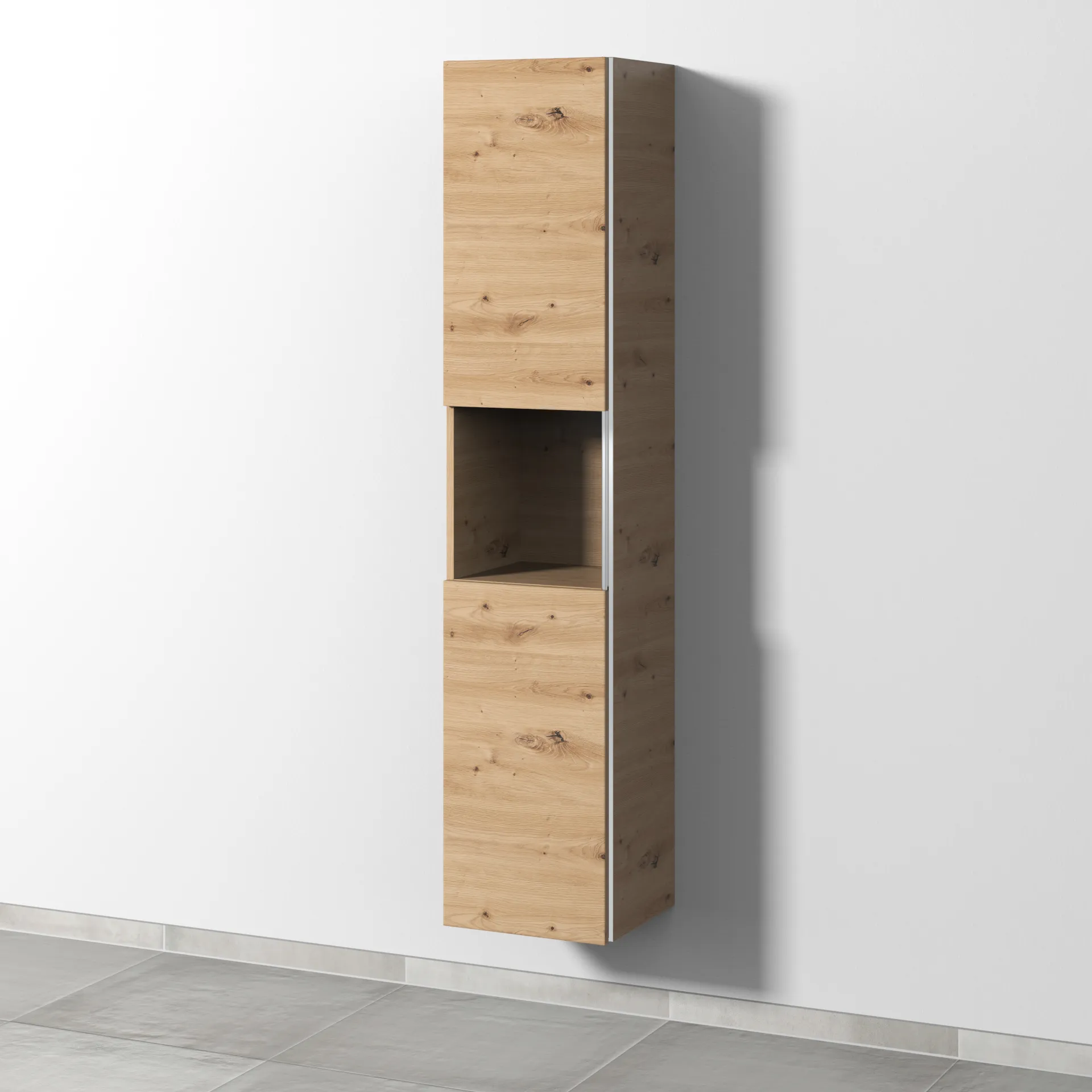 Sanipa Hochschrank „3way“ 350 × 1700 × 345 mm Anschlag links, in Eiche Natural-Touch, Anschlag links