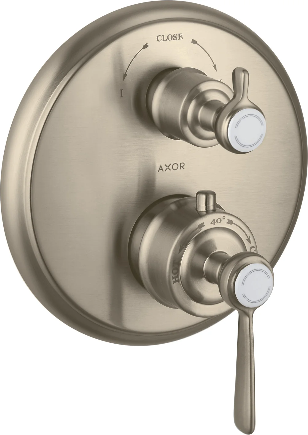 Hansgrohe AXOR Montreux Thermostat Unterputz mit Hebelgriff Chrom, 2 Verbraucher, max. Durchflussmenge 29 l/min, einstellbare Temperaturbegrenzung, Rückflussverhinderer, Schalldämpfer