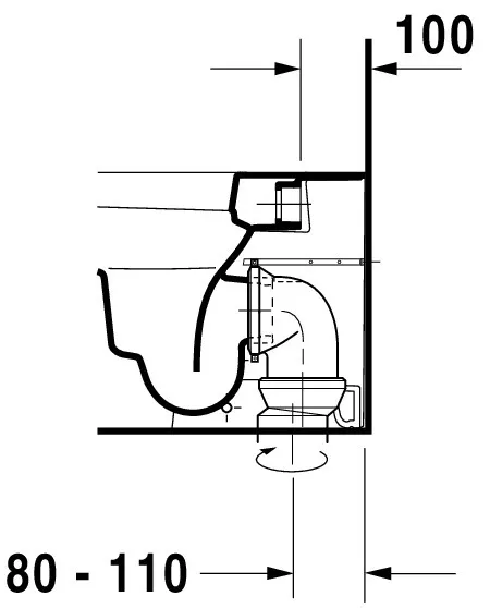 Stand-Tiefspül-WC back to wall „Happy D.2“ 36,5 × 40 × 57 cm