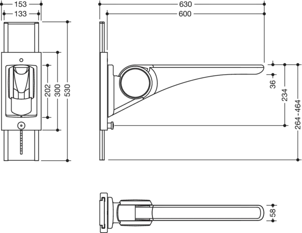 HEWI Stützklappgriff „Serie 802 LifeSystem“ HEWI Stützklappgriff „Serie 802 LifeSystem“