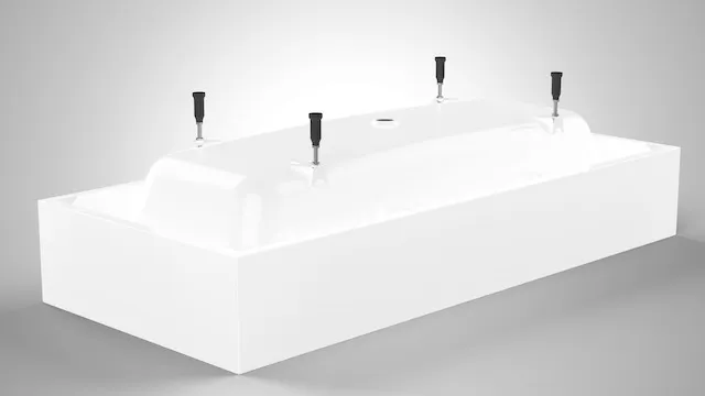 Bette Zubehör B50 Badewannenfüße höhenverstellbar, 100x100x150 mm, Metall, 4 Stück