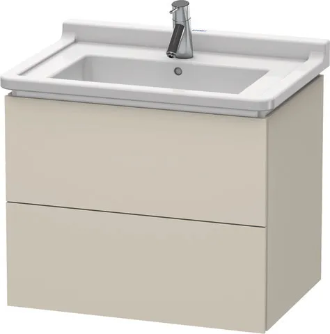 Duravit Waschtischunterschrank wandhängend „L-Cube“ 67 × 55,8 × 46,9 cm Taupe Supermatt