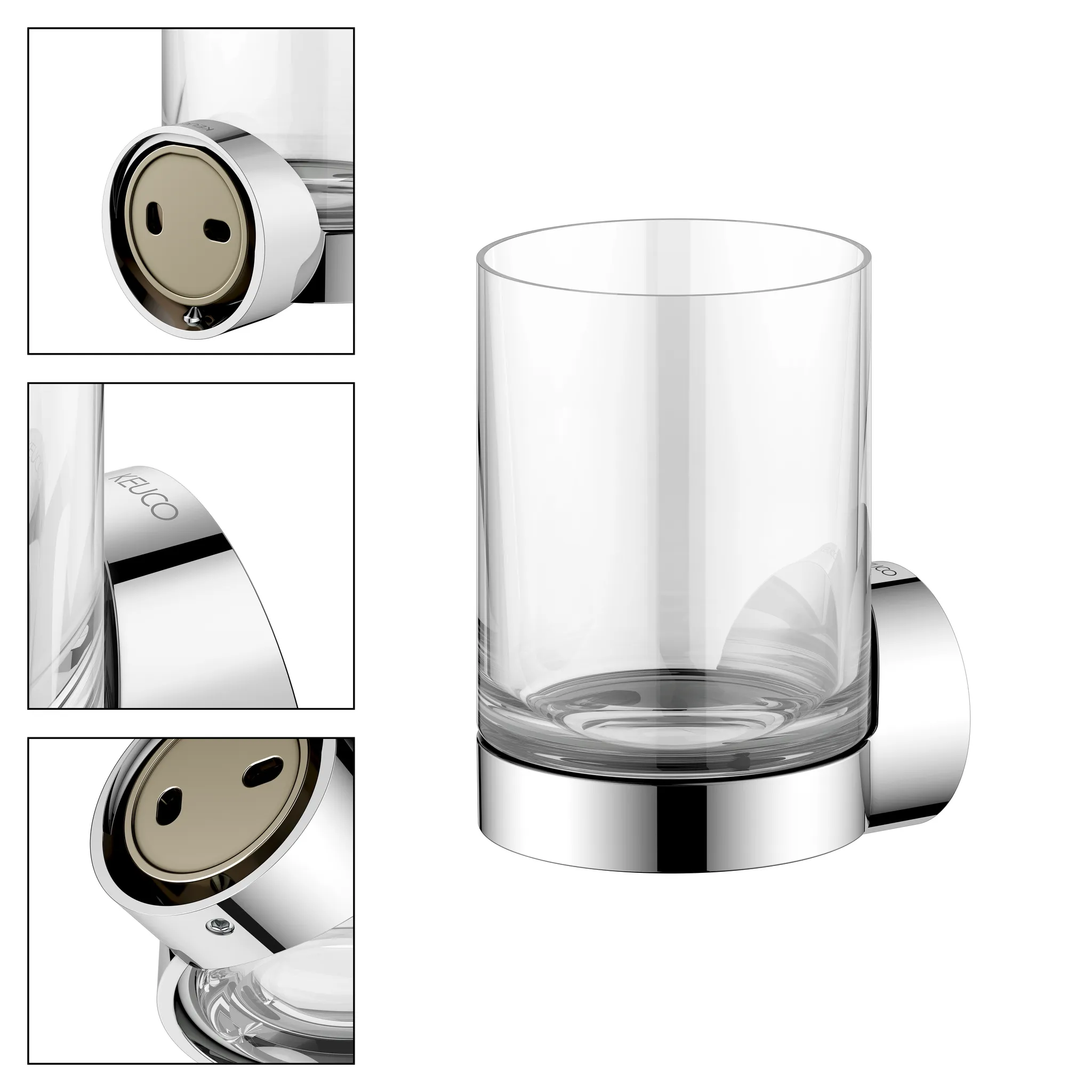 Collection REVA 12850019000 Glashalter mit Echtkristall-Glas verchromt Collection REVA 12850019000 Glashalter mit Echtkristall-Glas verchromt