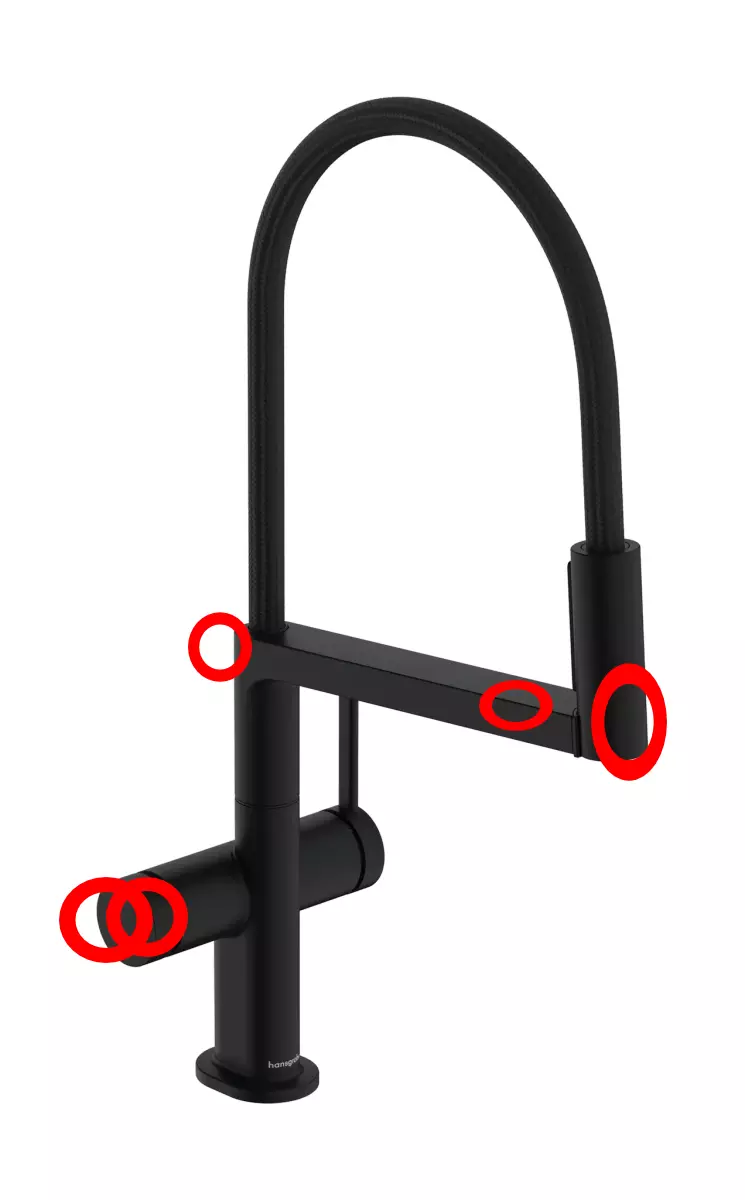 Hansgrohe Küchenarmatur „Talis Select M54“ in Mattschwarz 72861670, Sonderangebot - B-Ware