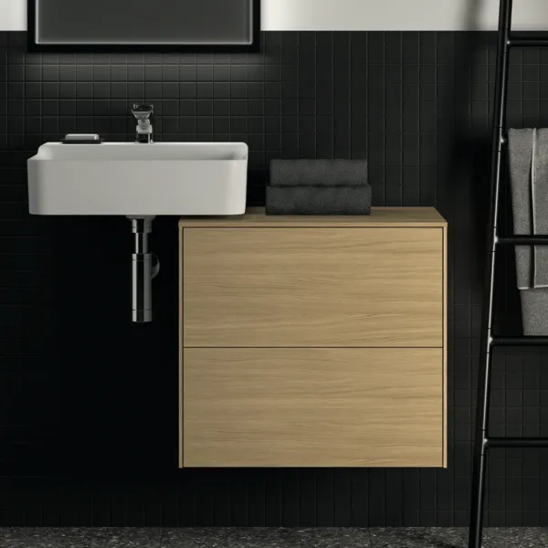 Ideal Standard Waschtischunterschrank „Conca“ 60,2 × 55 × 50,5 cm Eiche hell Furnier Ideal Standard Waschtischunterschrank „Conca“ 60,2 × 55 × 50,5 cm Eiche hell Furnier