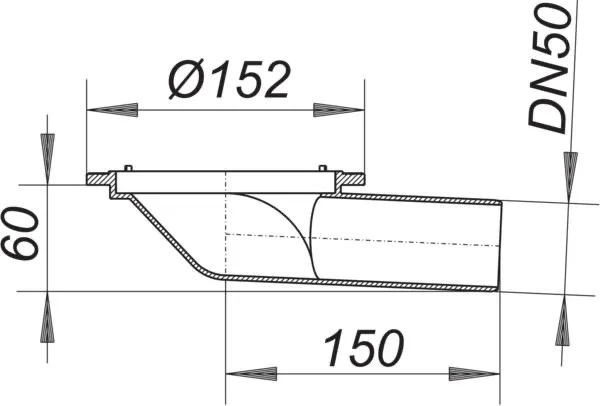 Balkonablaufgehäuse 83 KF, DN 50