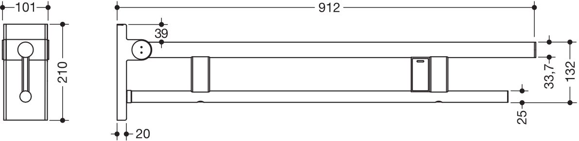 HEWI Stützklappgriff „System 900“