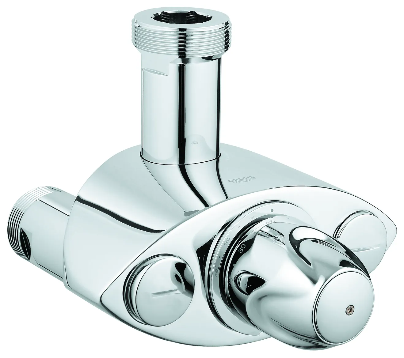 Thermostatbatterie Grohtherm XL 35087, DN 32, Wandmontage, Einsatzbereich 9 l/min bis 140l/min, chrom Thermostatbatterie Grohtherm XL 35087, DN 32, Wandmontage, Einsatzbereich 9 l/min bis 140l/min, chrom