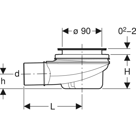 Geberit Duschwannenablauf Modell 150553001