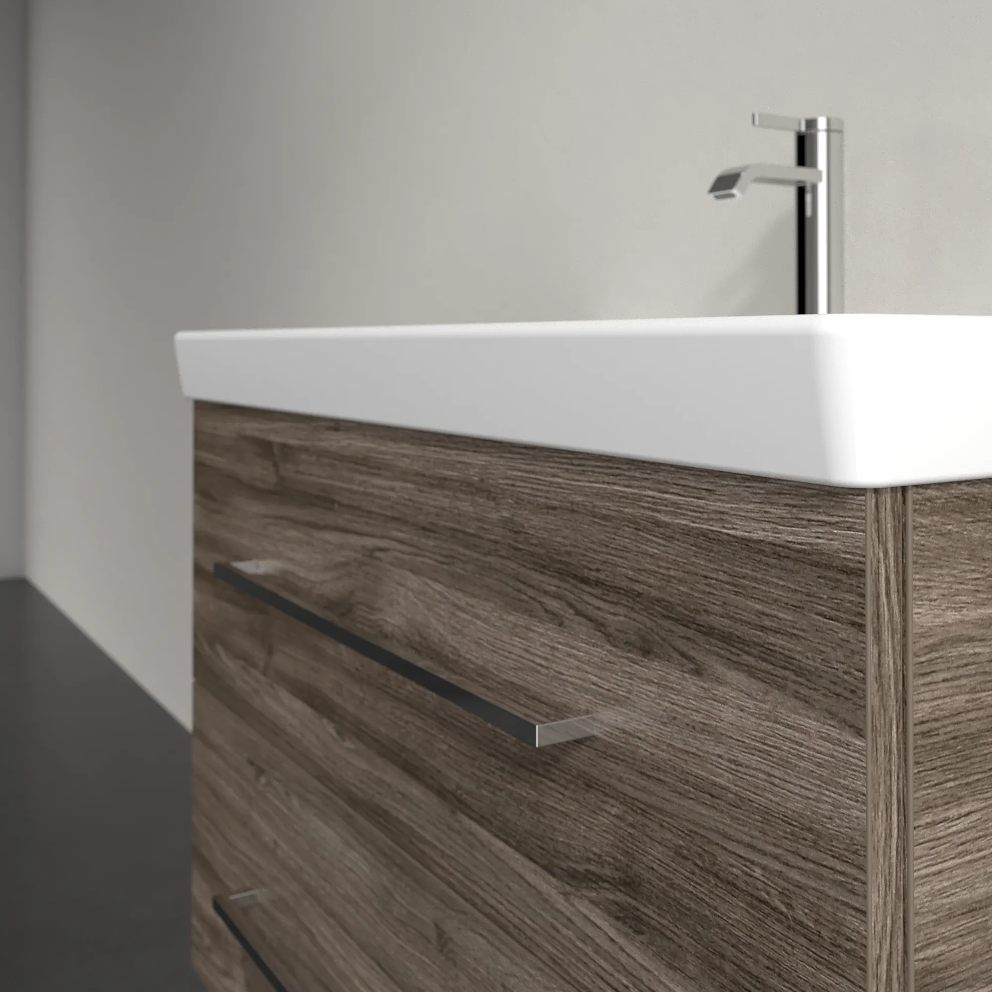 Villeroy & Boch Waschtischunterschrank „Avento“ für Schrankwaschtisch 780 × 514 × 452 mm Stone Oak, Soft Closing