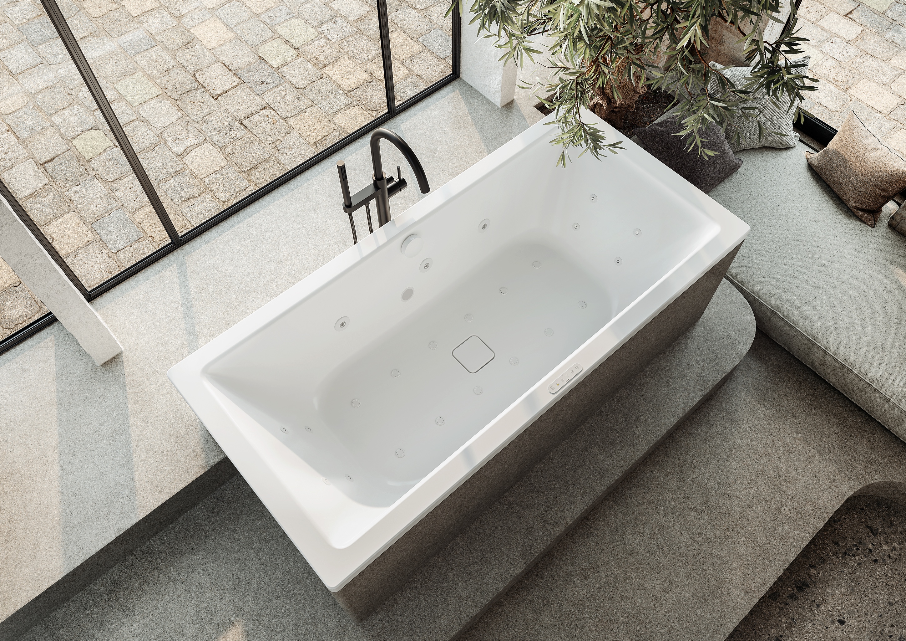 Kaldewei Badewanne „Conoduo“ rechteck 190 × 90 cm, ohne Grifflochbohrungen in schwarz matt Kaldewei Badewanne „Conoduo“ rechteck 190 × 90 cm, ohne Grifflochbohrungen in schwarz matt