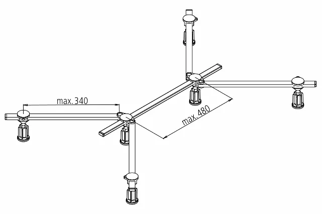 Fußgestell für Duschwannen Größe: 100x100cm bis 140x100cm Fußgestell für Duschwannen Größe: 100x100cm bis 140x100cm