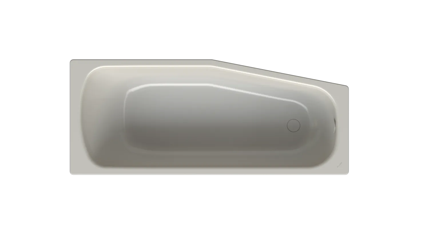 Bette Bambino Silver - Raumspar-Badewanne, 1-Sitzer, 1570 x 650 mm, 30 mm Randhöhe, glasierter Titan-Stahl