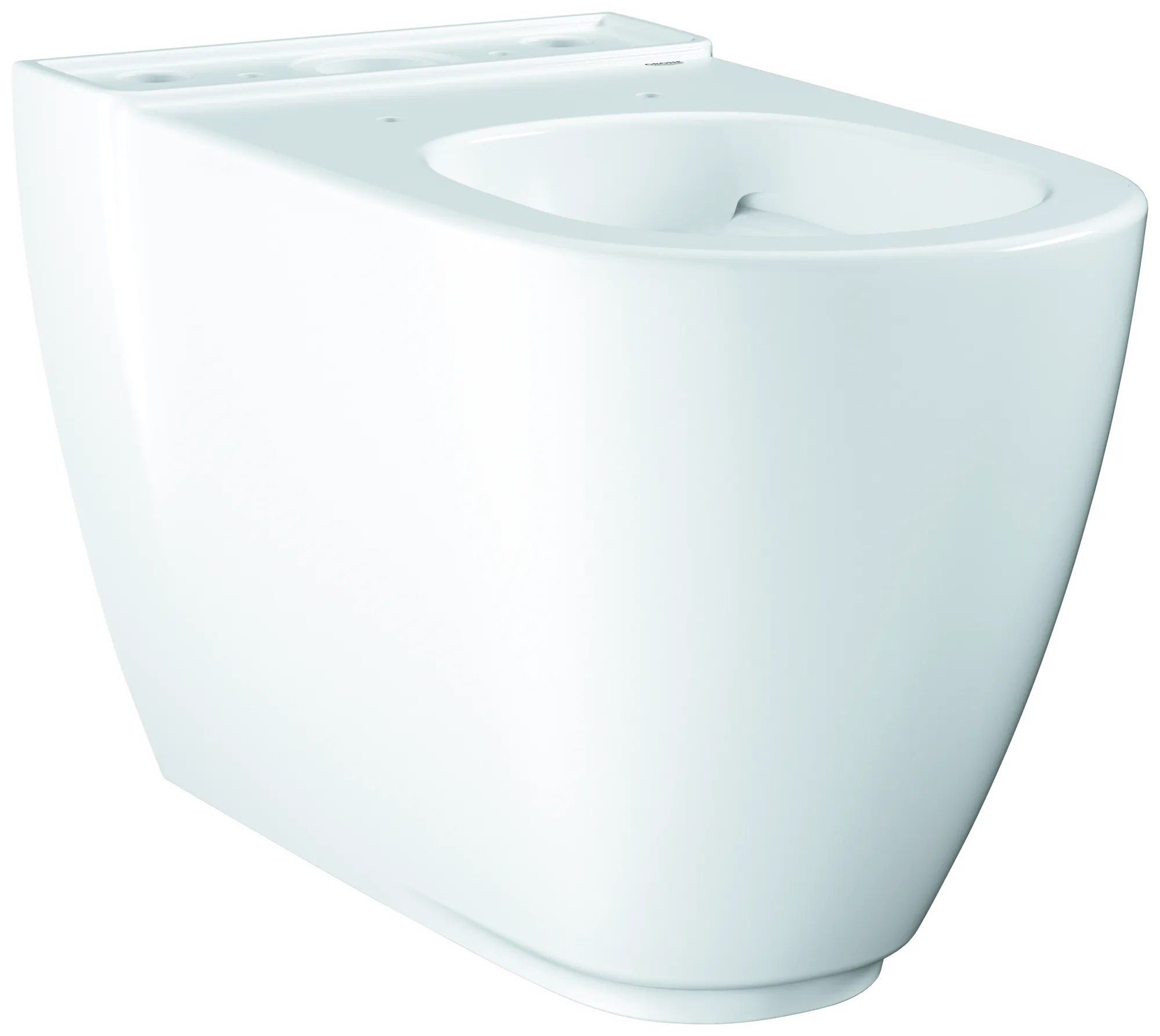 Stand-WC-Kombination Essence 39572_H, Abgang universal, Tiefspüler, spülrandlos, aus Sanitärkeramik, PureGuard Hygieneoberfläche, alpinweiß Stand-WC-Kombination Essence 39572_H, Abgang universal, Tiefspüler, spülrandlos, aus Sanitärkeramik, PureGuard Hygieneoberfläche, alpinweiß