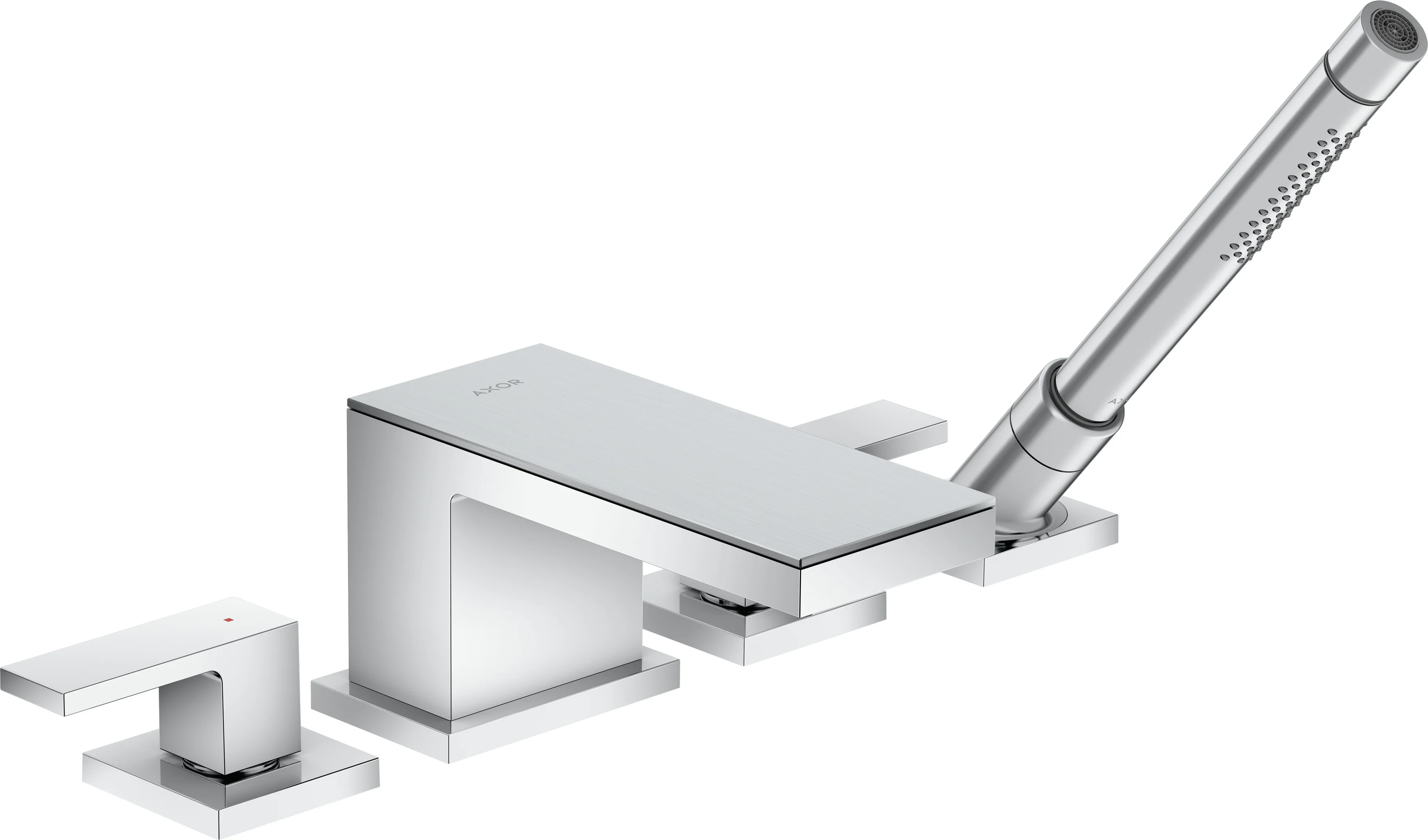 Hansgrohe AXOR MyEdition 4-Loch Wannenrandarmatur Chrom, Ausladung 151 mm, max. Durchfluss 22 l/min, Wannenrandmontage
