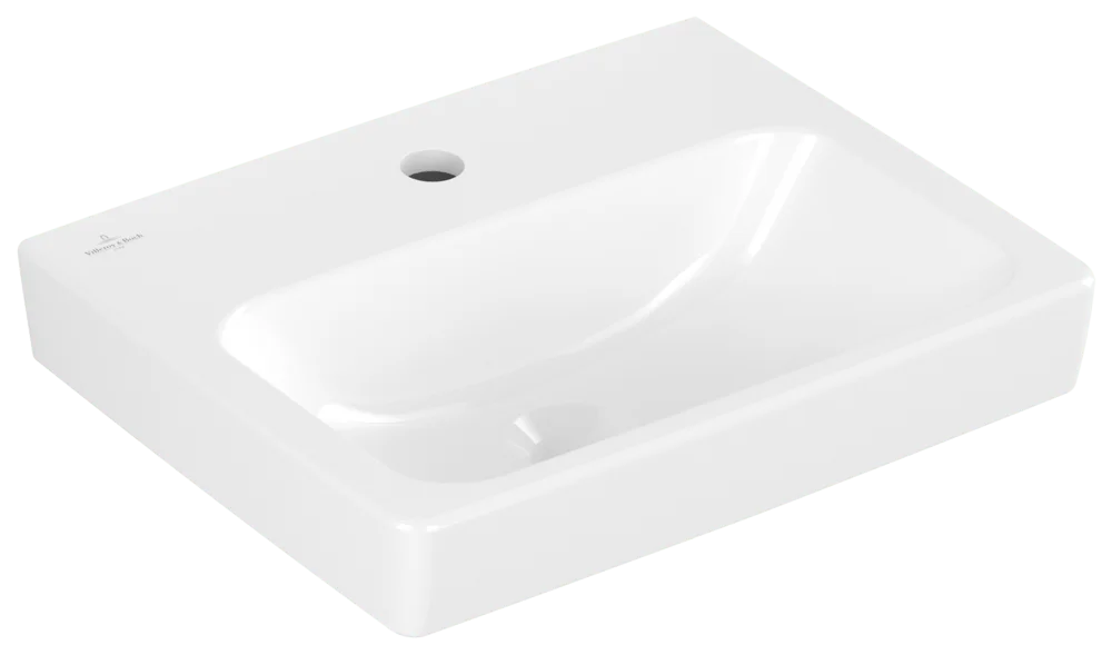 Villeroy & Boch Handwaschbecken Architectura, Rechteck, Weiß Alpin, 450 x 365 x 140 mm, 1-Loch-Armatur, Sanitärkeramik, glänzend Villeroy & Boch Handwaschbecken Architectura, Rechteck, Weiß Alpin, 450 x 365 x 140 mm, 1-Loch-Armatur, Sanitärkeramik, glänzend