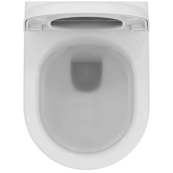 Wand-WC-Kombipaket Exacto, ohne Spülrand, mit Softclosing, 355x480x350mm, Weiß