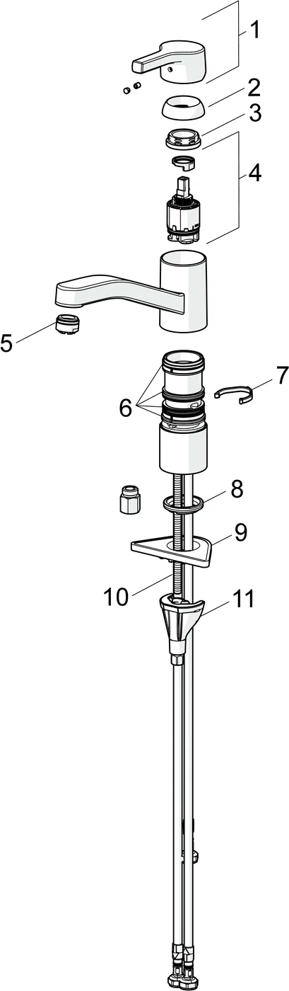 HansaPALENO Einhebelmischer Küchenarmatur, Niederdruck, Chrom, Ausladung 215 mm HansaPALENO Einhebelmischer Küchenarmatur, Niederdruck, Chrom, Ausladung 215 mm