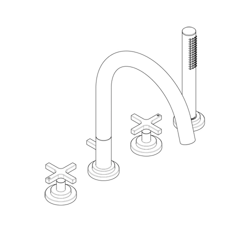 NOVA FONTE 4Loch Wannenarmatur CLASSIC chrom NOVA FONTE 4Loch Wannenarmatur CLASSIC chrom
