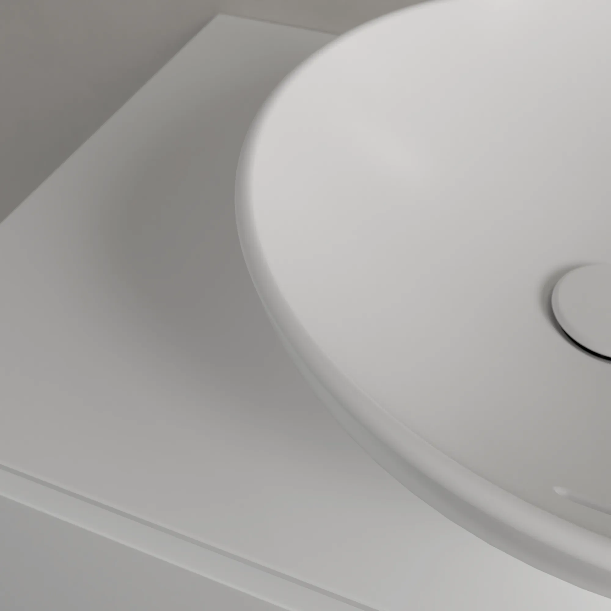 Villeroy & Boch Aufsatzwaschtisch aus TitanCeram „Loop & Friends“ ⌀ 420 mm, ohne Hahnlochbohrung in Stone White