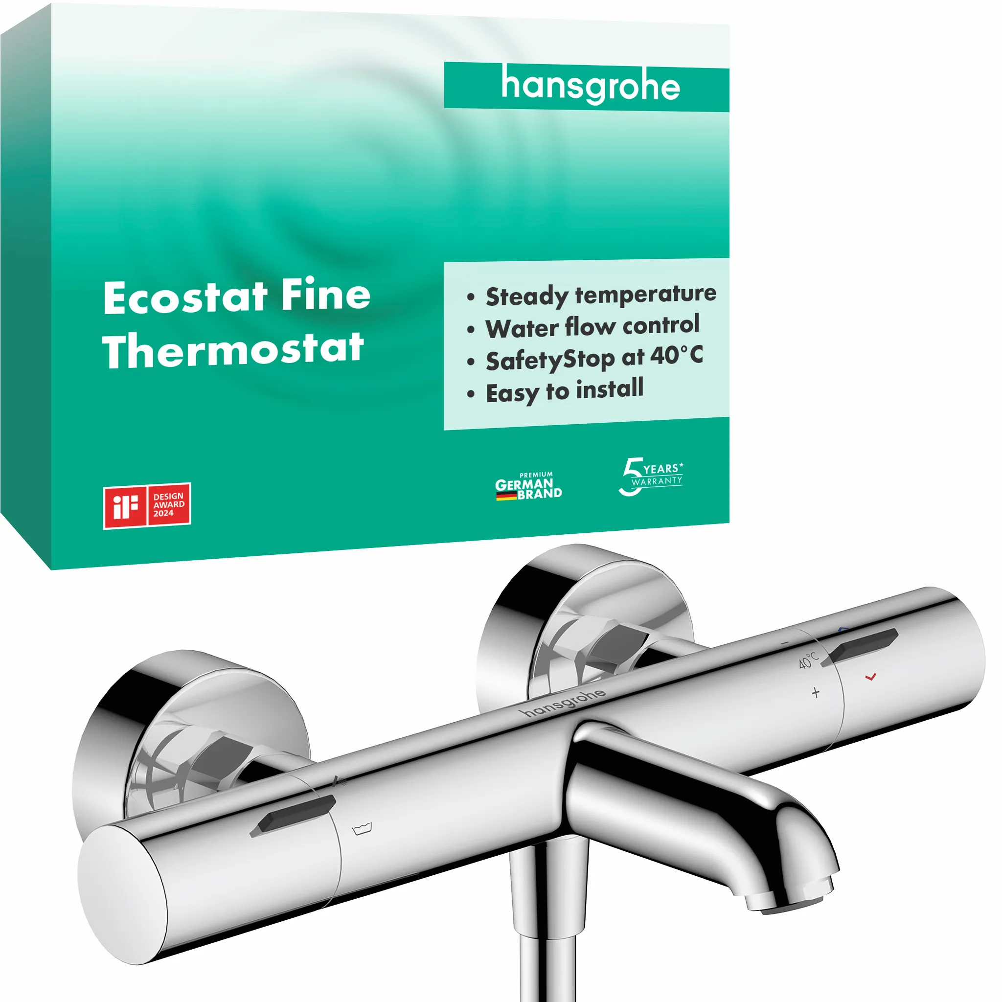 Ecostat Fine Wannenthermostat Aufputz Chrom Ecostat Fine Wannenthermostat Aufputz Chrom