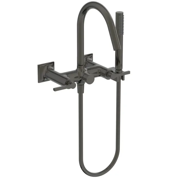 Badearmatur Aufputz Joy Neo Ausladung 190mm mit Stick-Handbrause Hebelgriffe Magnetic Grey Badearmatur Aufputz Joy Neo Ausladung 190mm mit Stick-Handbrause Hebelgriffe Magnetic Grey