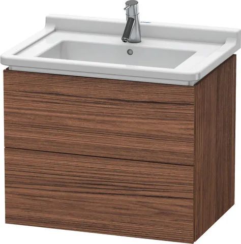 Duravit Waschtischunterschrank wandhängend „L-Cube“ 67 × 55,8 × 46,9 cm Nussbaum Dunkel