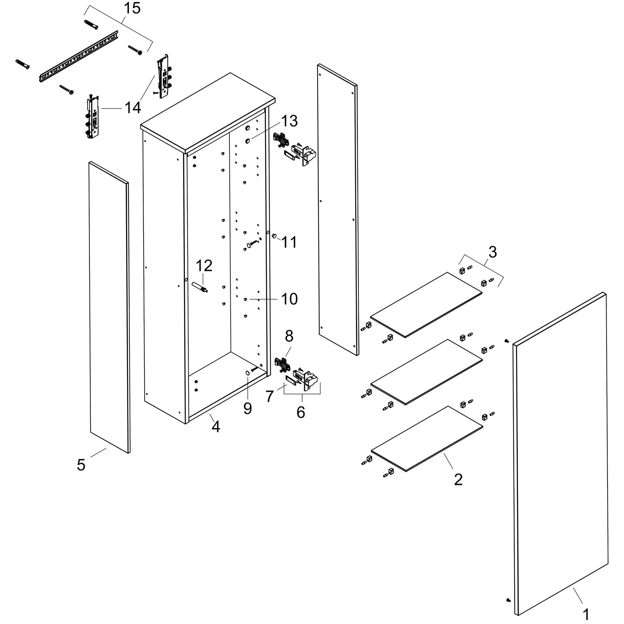 Hansgrohe Xilesa E Halbhochschrank, 400x200 mm, Türanschlag links, Eiche Kaschmir