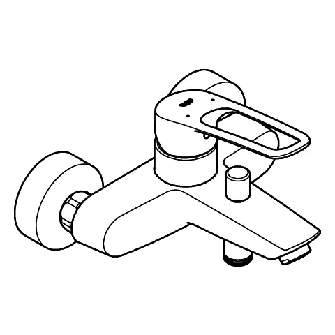 Grohe Eurosmart Professional (2021) Einhand-Wannenbatterie, Wandmontage, offener Metall-Hebelgriff, chrom Grohe Eurosmart Professional (2021) Einhand-Wannenbatterie, Wandmontage, offener Metall-Hebelgriff, chrom