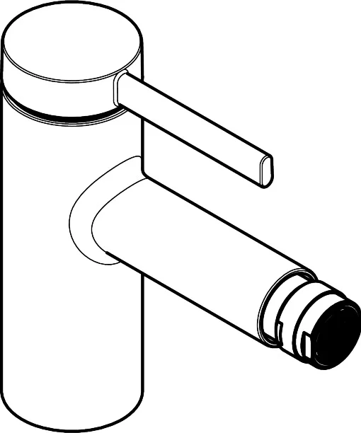 Hansgrohe Bidetmischer Zesis S, Einhebel-Bidetmischer mit Metall-Zugstangen-Ablaufgarnitur, Chrom, Ausladung 122 mm, Auslaufhöhe 83 mm