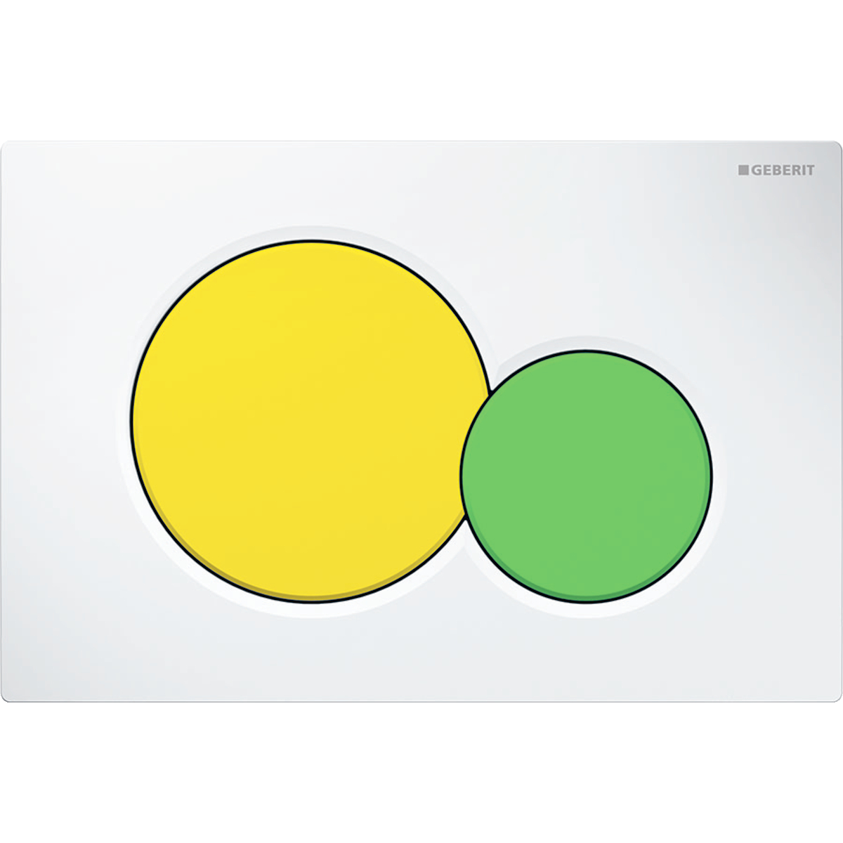 Sigma01 Betätigungsplatte für 2-Mengen-Spülung: weiß, gelb, grün