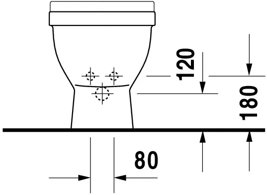 Duravit Stand-Bidet „Starck 3“, Befestigung sichtbar 37 × 56 × 43 cm