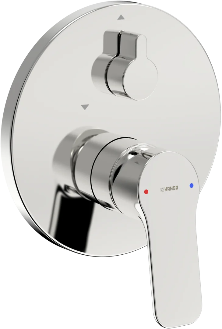 HansaBASIC Wannen- und Brausearmatur EHM FM-Set f. Wafü/Br. 8055 Ros. rund chr