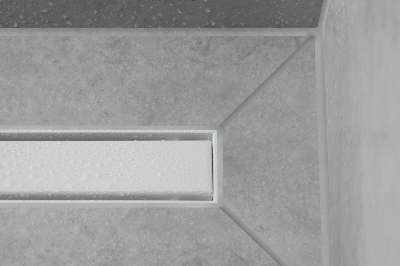 Hansgrohe RainDrain Match Duschrinne 1000 mm, höhenverstellbarer Rahmen, Edelstahl V2A, Mattweiß Hansgrohe RainDrain Match Duschrinne 1000 mm, höhenverstellbarer Rahmen, Edelstahl V2A, Mattweiß