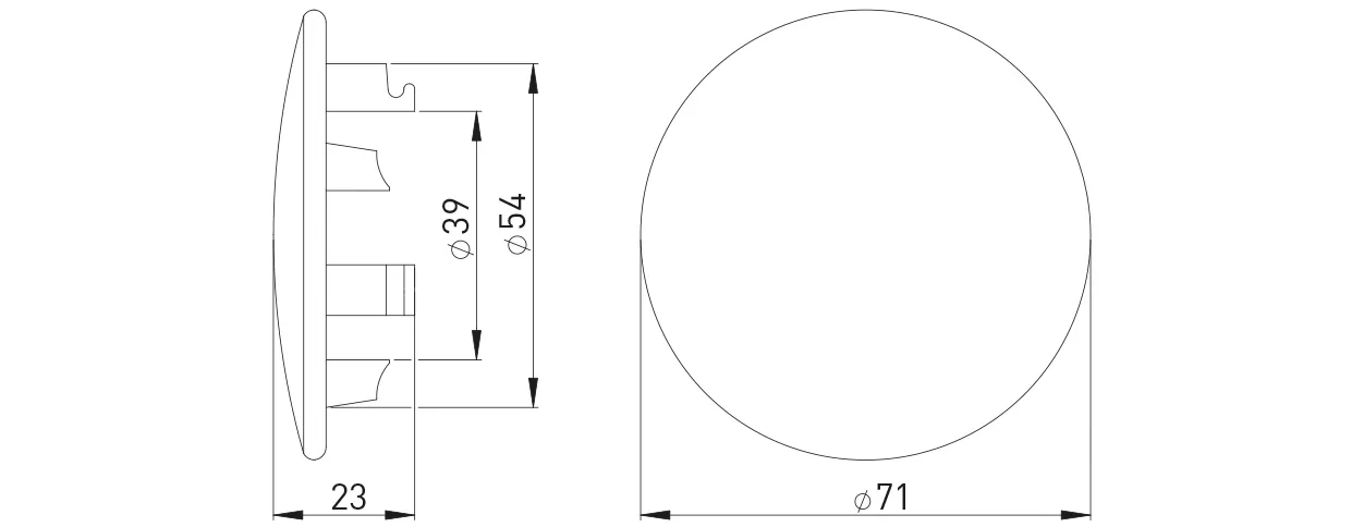 Fertigmontageset DW, (Abdeckhaube) Oberfläche verchromt